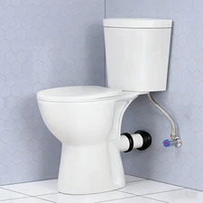 19 Inch Tall Toilet Rear Discharge Toilet with Dual Flush 1/1.6GPF for Seniors