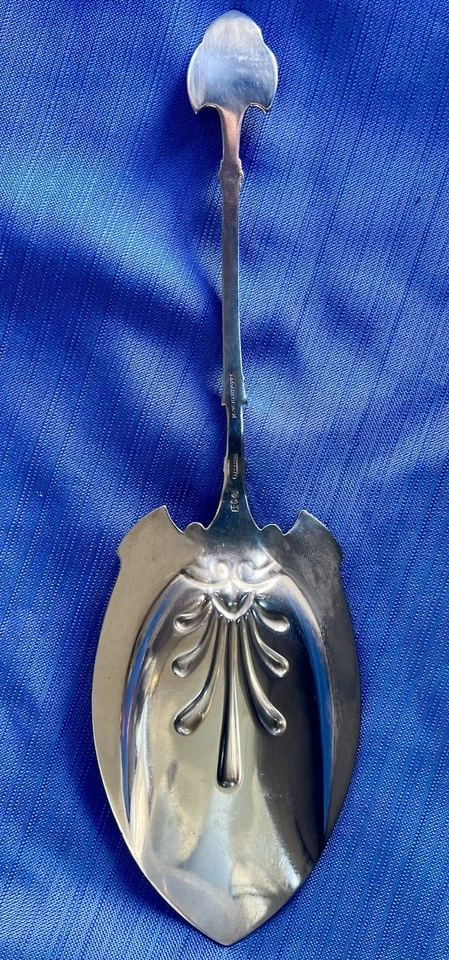 Antiguo servidor de pastelería/pastelería Gorham Lotus de plata esterlina 11′′ renacimiento egipcio 1865 Foto 2 de 4