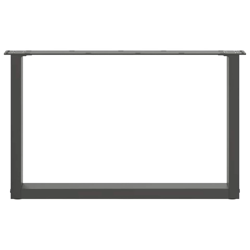 Couchtischbeine U-Form 2 Stk. Anthrazit 70x(42-43) cm Stahl - Bild 4 von 4