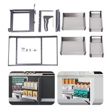 2 Tiers Blind Corner Cabinet Pull-out Organiz...