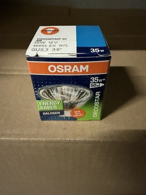 4x Osram Halogen Eco Decostar 48865 Eco WFL 35W=50W GU5,3 36°