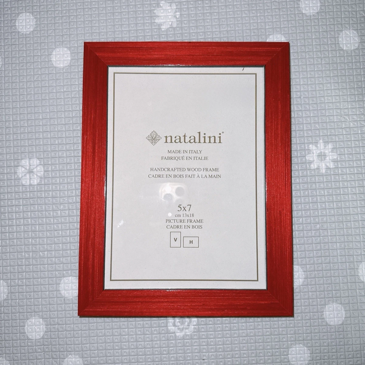 Natalini Rosso Bellagio Bianco 13X18, Legno Tulipier, 13 X 18 X 1,5