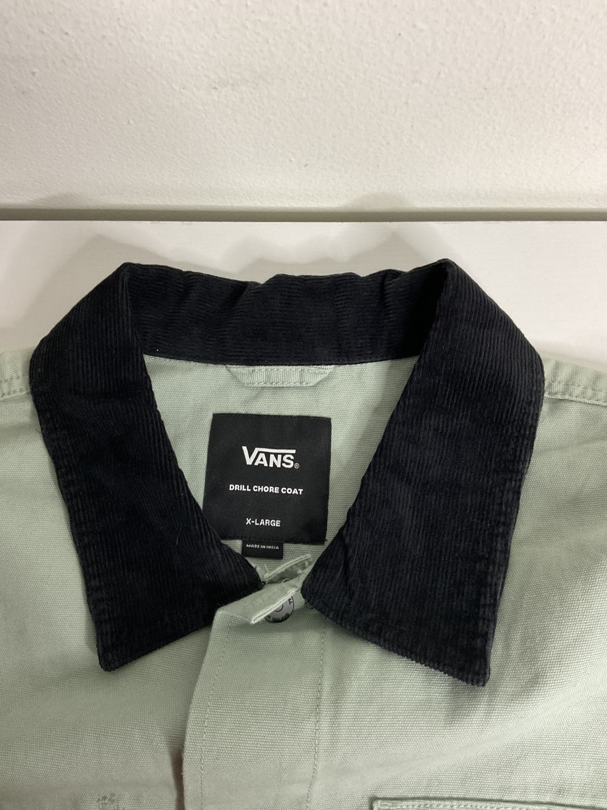 Vans Men's Drill Chore Corduroy Collar Coat Jacket Light Blue Size XL image 6