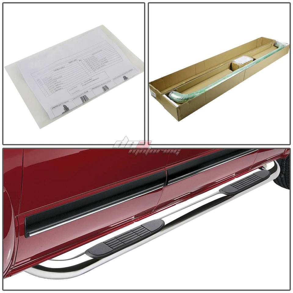 For 02-09 Ram 1500- 3500 Crew Cab Stainless 3"Side Step Nerf Bar Running Board - Image 4 of 4