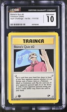 CGC 10 GEM MINT Blaine's Quiz #2 Gym Challenge 1st Edition 111/132 Pokemon Card on eBay