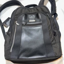 TUMI Black Alpha Bravo Laptop Backpack with Tracer Plate