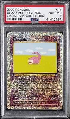 2002 POKEMON LEGENDARY COLLECTION #93 SLOWPOKE-REVERSE FOIL PSA 8