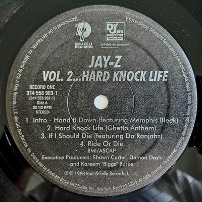 1998 - JAY-Z - VOL. 2 HARD KNOCK LIFE DOUBLE LP - ROCKAFELLA