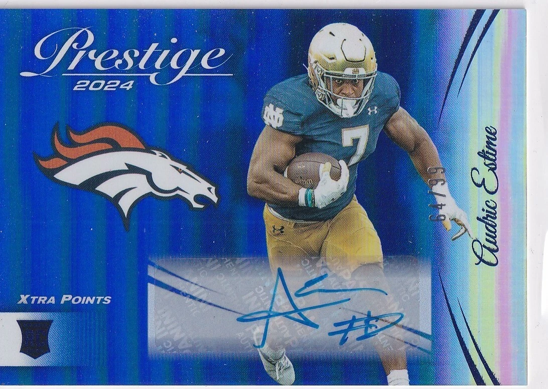 Audric Estime Panini Prestige #396 Gold Xtra Points Premium-Signature