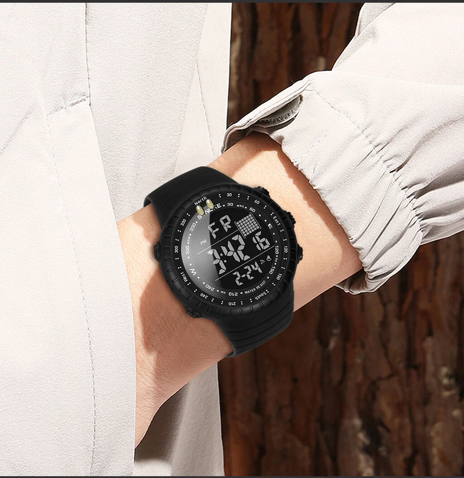 Moda Hombre Reloj Deportivo Impermeable LED Digital Reloj Pulsera San Valentín EE. UU. Foto 4 de 4