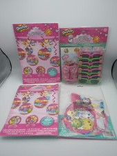 Nuevo Shopkins Kits de Decoración de Cumpleaños 7 Piezas Banner Gafas Fiesta de Cumpleaños Lote x4