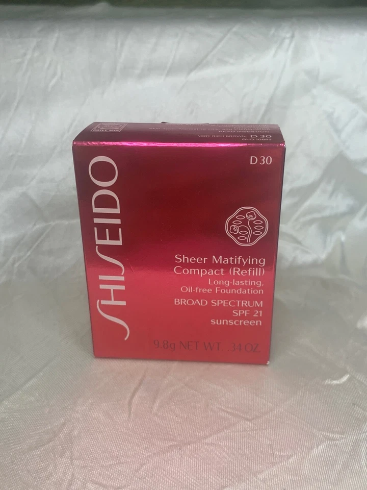 Shiseido Sheer Matifying Compact Refill 9.8g Foundation Very Rich Brown D 30 - Image 2 of 4