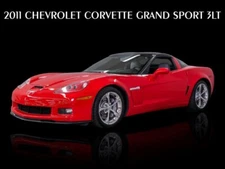 2011 Chevrolet Corvette Grand Sport 3LT in Red METAL SIGN: 9x12" & Free Shipping