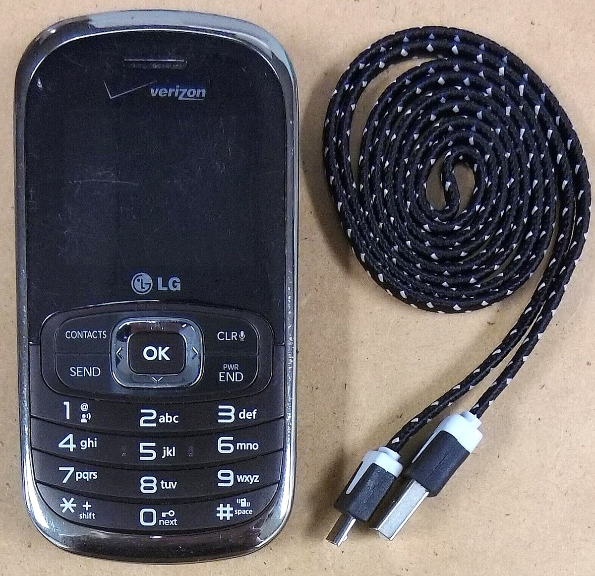 LG Octane VN530 - Brown and Silver ( Verizon ) Full Keyboard Phone