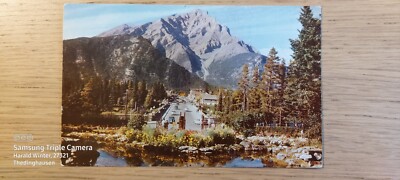 Postkarte Cascade Mountain and Banff f. Cascade Rock Gardens ungel_