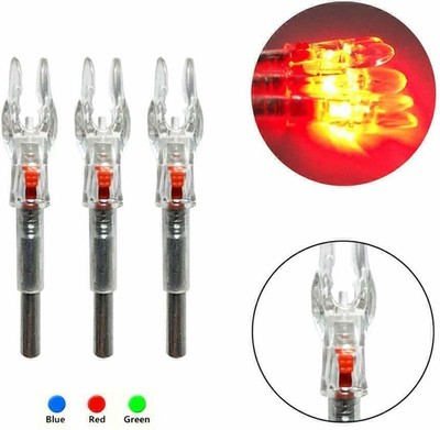 6× Pfeilnocken LED Automatische Beleuchtete Bogenschießen 4,2mm Arrow Nock Pfeil