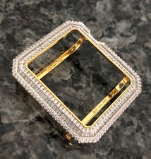 45 mm Yellow Gold Lab Diamond Apple Watch Case Apple Watch Cover Apple Watch