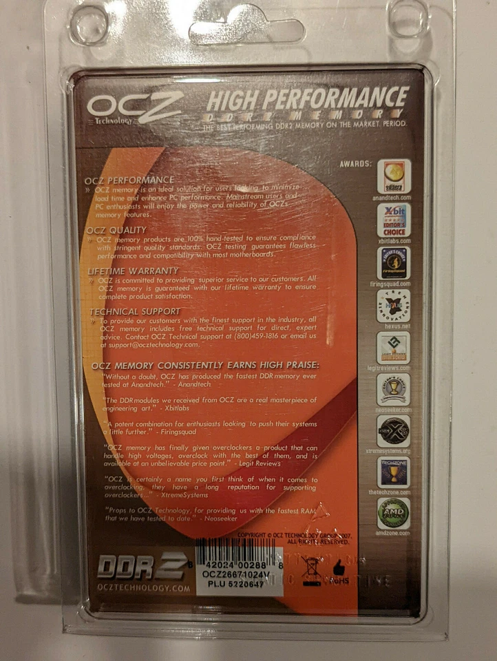 OCZ OCZ26671024V 1GB PC2-5400 DDR2-667MHz 240-pin - Image 4 of 4