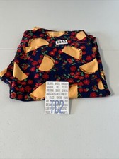 TC2 LuLaRoe Tall  Curvy 2 Leggings Multicolor Floral flowers taco NWOT New