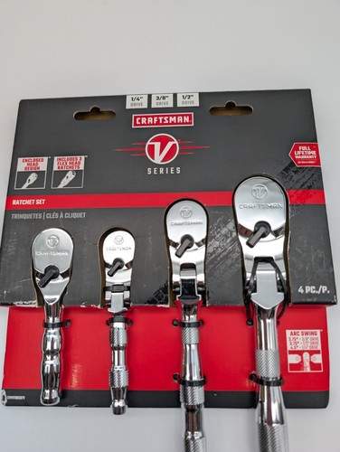 CRAFTSMAN V-SERIES Ratchet Set, Flexible Head, 4 Piece (CMMT86507V) - Picture 2 of 7