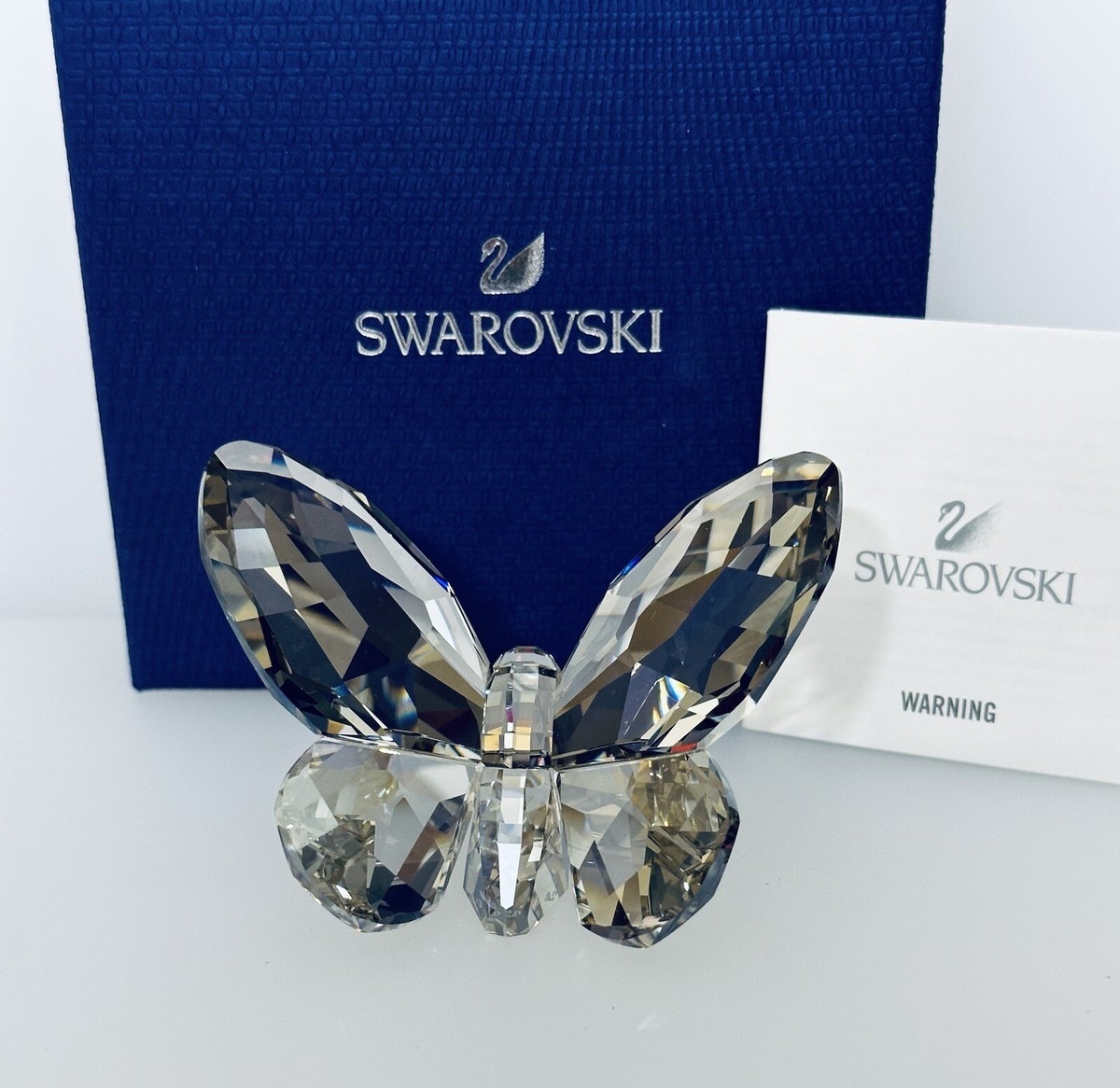Swarovski Large Brilliant Butterfly Smoky Satin Black