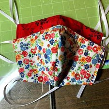 Mask with Filter Pocket - reusable cotton - adjustable nose wire