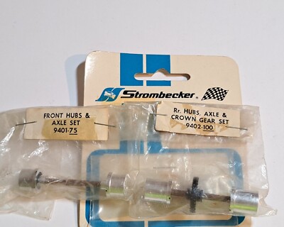 Original 1/32 Strombecker Slot Car Factory Part 9401 9402 Front & Rear Axle Assm