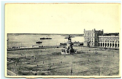 S03-0866, PRACA DO COMERCIO, LISBOA, 100-YEAR-OLD POSTCARD