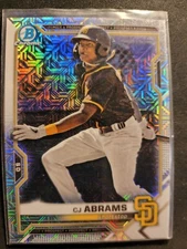 CJ ABRAMS Rookie Chrome Prospect 2021 Bowman Baseball BCP-14 Padres