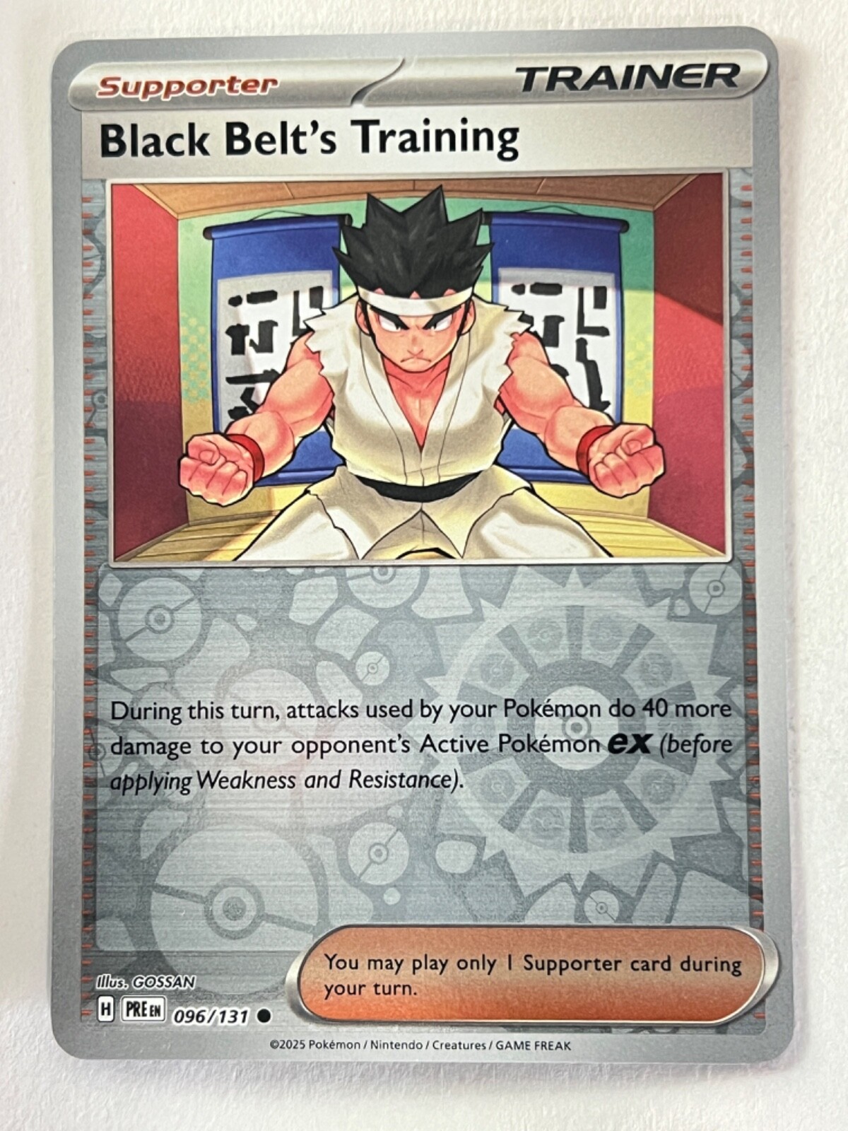 Black Belt’s Training 096/131 Reverse Holo Prismatic Evolutions Pokemon TCG - NM