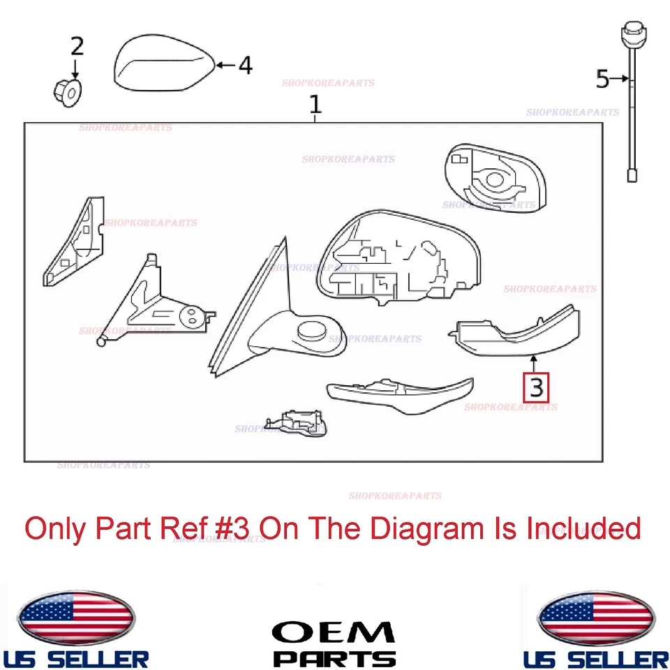 Espejo exterior luz intermitente izquierda ⭐OEM⭐ Infiniti QX50 2019-25 QX55 2022-25 Foto 2 de 2