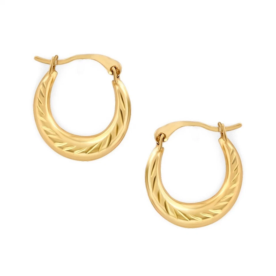 Danecraft Ladies Gold Over Sterling Silver Hoop Earrings - Image 2 of 2