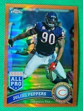 2011 Topps Chrome ORANGE REFRACTOR #153 Julius Peppers HOF Chicago Bears