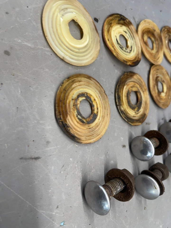 1966-1972 Ford Fairlane Galaxie Front Bumper Bolts Anti-Squeak Washers Torino OE - Image 2 of 4