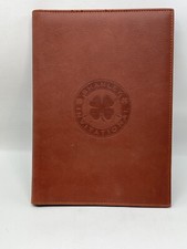 Castelli Leather Notebook Holder Shanley Invitational Embossed Italy Clover