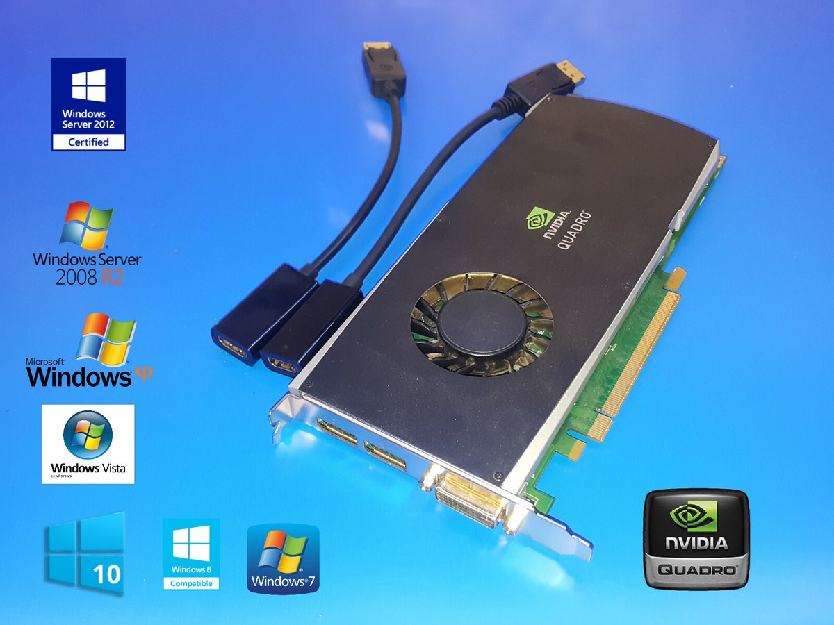 HP z400 z420 z600 z620 z800 z820 1GB Quadro Video Card 2x DP to