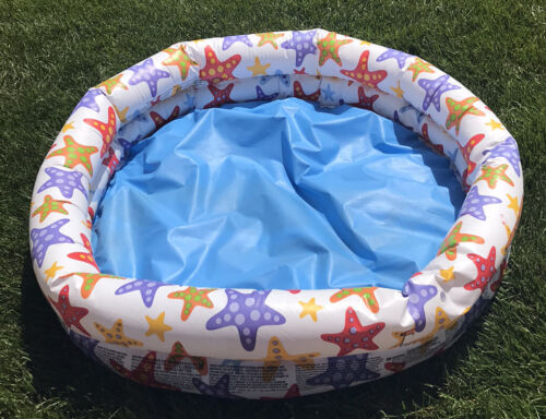 Intex Inflatable Baby Pool Round 2 Ring Colorful Starfish 42” - Picture 1 of 3