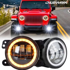New 4 Inch Fog Lights Front Bumper Driving Lamps For Jeep Wrangler Jk Jl Jt