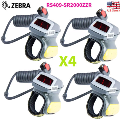 4X Zebra Symbol Motorola RS409-SR2000ZZR Wearable Ring Barcode Scanner WT4090@