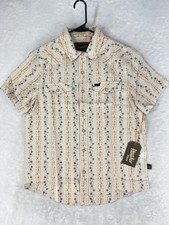 Howler Bros Shirt Mens Small H Bar B Snapshirt Hibiscus Ribbons Floral NEW 85
