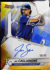 2025 Bowman's Best Jac Caglianone Best of 25 Autographs Gold Refractors 50/50