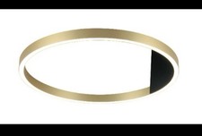 22 Inch 3000K Dimmable Round Flush Mount Lighting Fixture Gold