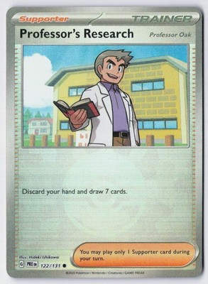 Professor Oak Poke Ball Pattern Prismatic Evolutions 122/131 NM