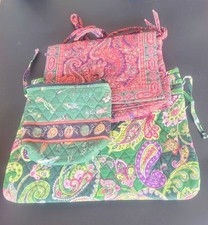 Vera Bradley Retired Print Bundle! Tote Cross Body Make Up Bag Made In USA