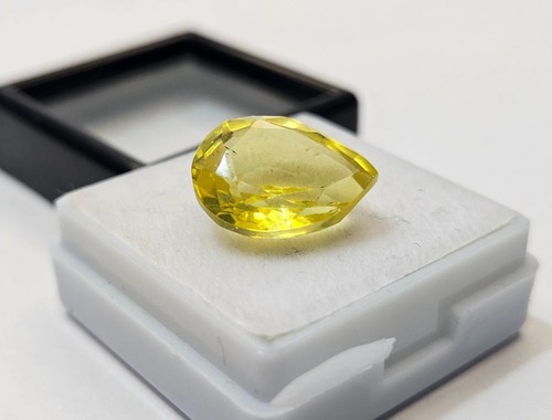 Stunning Yellow Sapphire Natural Pear Cut 8-9 Ct  Loose Gemstone EGL Certified - Picture 3 of 7