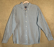 Johnnie-O Button Down Shirt Mens XL Blue Check Long Sleeve Lightweight