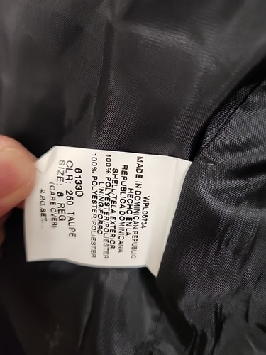 Van Heusen Youth Boys Size 8 Regular Blazer 3 Buttons Front Color Taupe - Picture 13 of 14