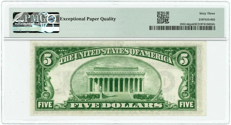 FR.1952-Idgs $5 1928B Federal Reserve Note Minneapolis Ch Unc63 EPQ PMG 950682-7 - Image 2 of 3
