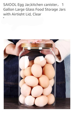 Large 1 Gallon Glass Food Storage Jar with Airtight Lid