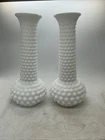 E.O Brody Co. - Vintage 1970s Lot of 2 Hobnail White Milk Glass - 7½" Bud Vases